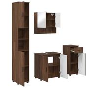 vidaXL Meuble de Salle de Bain, Rangement Pratique, Miroir rectangulaire Moderne, Mural, Gain de Place, Organisation de la Maison
