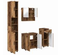 vidaXL Meuble de Salle de Bain - Rangement Suspendu avec Miroir rectangulaire, Moderne et Gain de Place