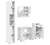 vidaXL Meuble de Salle de Bain : Solution de Rangement, Vanity Mural Moderne avec Miroir rectangulaire. Pratique pour Gagner de la Place et Organiser Ton intérieur.