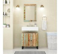 Vidaxl Meuble D'évier 62x33x58 Cm Bois De Récupération Et D'ingénierie Multicolore