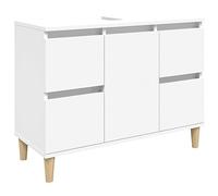 vidaXL Meuble d'évier blanc 80x33x60 cm bois d'ingénierie 821268
