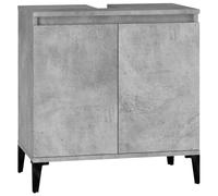 Vidaxl Meuble D'évier Gris Béton 58x33x60 Cm Bois D'ingénierie Marron