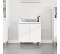 vidaXL Meuble d'évier 821252 en bois d'ingénierie blanc 58x33x60 cm