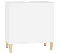Vidaxl Meuble D'évier Blanc 58x33x60 Cm Bois D'ingénierie Blanc