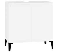 Vidaxl Meuble D'évier Blanc 58x33x60 Cm Bois D'ingénierie Blanc