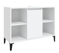 vidaXL Meuble d'évier blanc 80x33x60 cm bois d'ingénierie