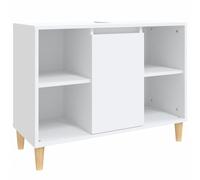 Vidaxl Meuble D'évier Blanc 80x33x60 Cm Bois D'ingénierie Blanc