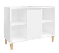 Vidaxl Meuble D'évier Blanc Brillant 80x33x60 Cm Bois D'ingénierie Blanc