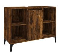 Vidaxl Meuble D'évier Chêne Fumé 80x33x60 Cm Bois D'ingénierie Marron