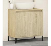 vidaXL Meuble d'évier chêne sonoma 58x33x60 cm bois d'ingénierie, meuble de salle de bain, meuble sous lavabo de salle de 847408