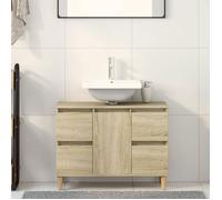 vidaXL Meuble d'évier 849665 – Chêne Sonoma, bois d'ingénierie 80×33×60 cm