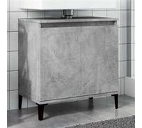 vidaXL Meuble d'évier gris béton 58x33x60 cm bois d'ingénierie, meuble de lavabo de salle de bain, meuble de salle de bain, 857116 Gris G