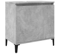 Vidaxl Meuble D'évier Gris Béton 58x33x60 Cm Bois D'ingénierie Marron