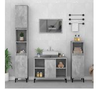 vidaXL Meuble d'évier gris béton 80x33x60 cm bois d'ingénierie 821296