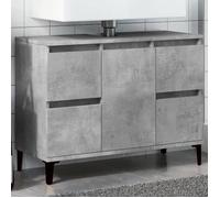 vidaXL Meuble d'évier gris béton Bois d'ingénierie 80x33x60 cm