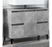 Vidaxl Meuble D'évier Gris Béton 80x33x60 Cm Bois D'ingénierie Marron