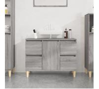 vidaXL Meuble d'évier sonoma gris 80x33x60 cm bois d'ingénierie 821274