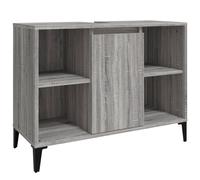 Vidaxl Meuble D'évier Sonoma Gris 80x33x60 Cm Bois D'ingénierie Marron