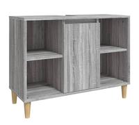 Vidaxl Meuble D'évier Sonoma Gris 80x33x60 Cm Bois D'ingénierie Marron