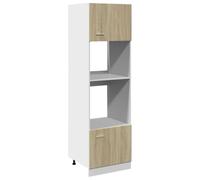 Vidaxl Armoire À Micro-Ondes Chêne Sonoma 60x57x207 Cm Aggloméré
