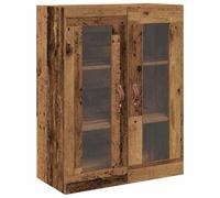 Armoire Murale Vidaxl Avec Portes En Verre Bois Ancien 69,5x34x90 Cm