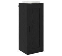 vidaXL Meuble mural rectangulaire Chêne noir – 34,5×34×90 cm – Bois d'ingénierie, rangement salon