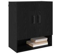 Armoire murale moderne - vidaXL - 60x31x70 cm - Chêne noir - Bois multicouche - 4 étagères - Portes battantes