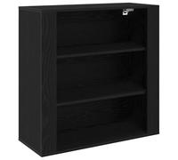 Armoire Murale Vidaxl Chêne Noir 80x33x80 Cm Bois D'ingénierie Noir