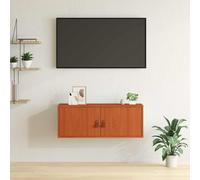 vidaXL Meuble Mural Cire Marron 80 x 30 x 30 cm Bois de pin Massif, Chambre, Rectangulaire, Moderne, Durable, Espace Fonctionnel pour la détente, Design Pratique pour Tous Les Besoins