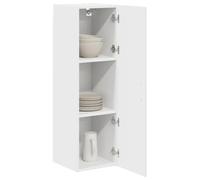 vidaXL Meuble Mural de Cuisine Blanc Brillant 30 x 31 x 100 cm, Meuble de Cuisine rectangulaire Moderne, Rangement Mural spacieux, Organisateur Contemporain pour rénovation