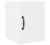 vidaXL Meuble Mural de Cuisine Blanc Brillant 30 x 31 x 40 cm, Armoire de Cuisine Moderne, Rangement Mural rectangulaire, Gestion Durable, Solution Efficace, poignée Noire