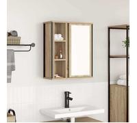 vidaXL Meuble murale de salle de bain miroir chêne sonoma 50x21x60 cm armoire suspendue de salle de bain meuble mural de 861903