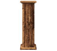 VIDAXL Meuble plantes extérieur Piédestal - avec rangement - vieux bois - bois d'ingénierie Conception pratique 80703