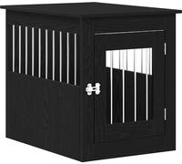 vidaXL Meuble pour box à chien Chêne noir 75 x 55 x 65 cm Bois composite