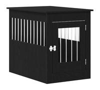 vidaXL Meuble pour Cage à Chien en chêne Noir 55 x 80 x 68 cm en Bois d'ingénierie