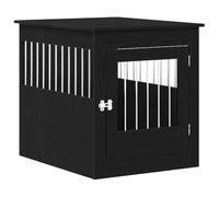 vidaXL Meuble pour Cage à Chien en chêne Noir 64,5 x 80 x 71 cm en Bois d'ingénierie