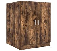 vidaXL Meuble pour Machine à Laver, Armoire de Machine à Laver avec Rangement, Meuble pour Lave-Linge de Salle de Bain Buanderie, Chêne Fumé