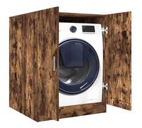 vidaXL Meuble pour machine à laver 813194 – Armoire avec rangement, Chêne fumé 71x71,5x91,5 cm