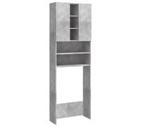 vidaXL Meuble pour machine à laver 808426 Gris béton 64x25,5x190 cm