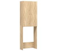 vidaXL Meuble pour Machine à Laver, Armoire de Machine à Laver avec Rangement, Meuble pour Lave-Linge de Salle de Bain Buanderie, Chêne Sonoma