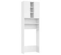 vidaXL Meuble pour machine à laver Armoire avec rangement 64x25,5x190 cm Blanc