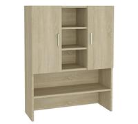 vidaXL Meuble pour Machine à Laver, Armoire de Machine à Laver avec Rangement, Meuble pour Lave-Linge de Salle de Bain Buanderie, Chêne Sonoma