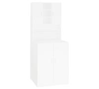 vidaXL Armoire pour machine à laver pour salle de bain et buanderie avec rangement Blanc