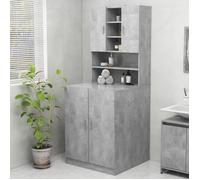 Vidaxl Meuble Pour Machine ¿¿ Laver Gris B¿¿Ton