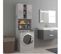 vidaXL Meuble pour machine à laver 808426 Gris béton 64x25,5x190 cm
