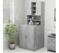 Vidaxl Meuble Pour Machine À Laver Gris Béton 70,5x25,5x90 Cm Multicolore
