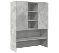 vidaXL Meuble pour Machine à Laver Gris béton 70,5x25,5x90 cm, Armoire à Linge, Armoire à Lave-Linge, Armoire de Salle de Bain, Armoire à Linge