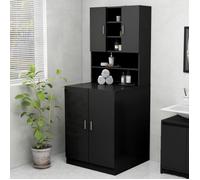 Vidaxl Meuble Pour Machine ¿¿ Laver Noir
