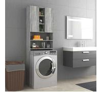 vidaXL Meuble pour machine à laver Sonoma gris 64x25,5x190 cm 815958