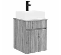 vidaXL Meuble-sèche avec évier Mural Sonoma Gris 39 x 41 x 62,5 cm,